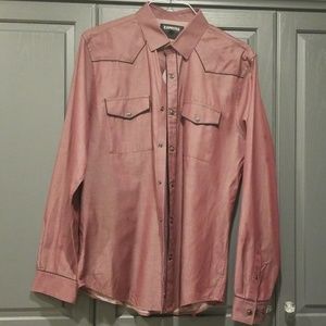 Express Fited Button Down Shirt Sz Lg 16-16.5